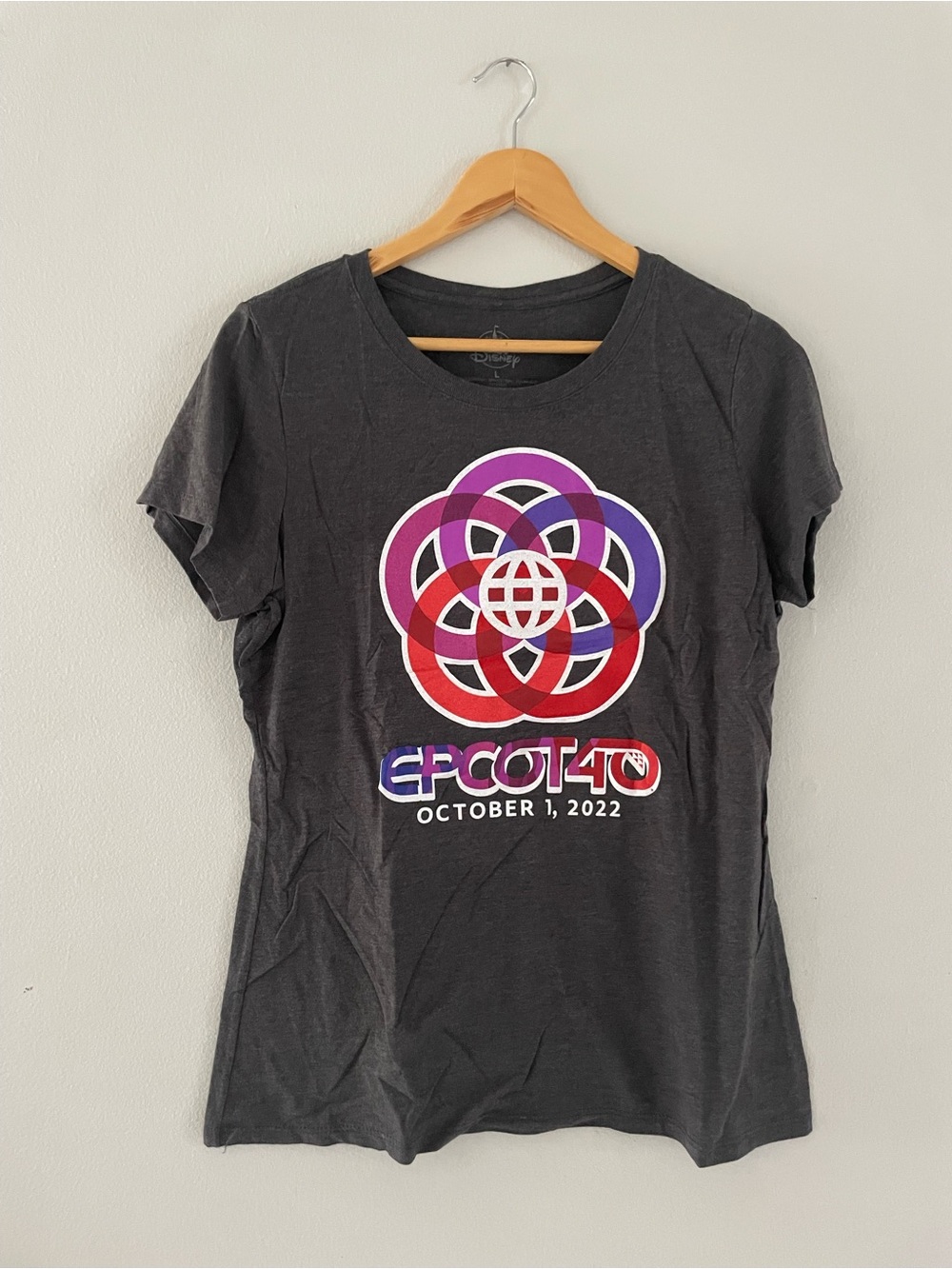 Disney Epcot40 Gray Soft-Blend Graphic Tee